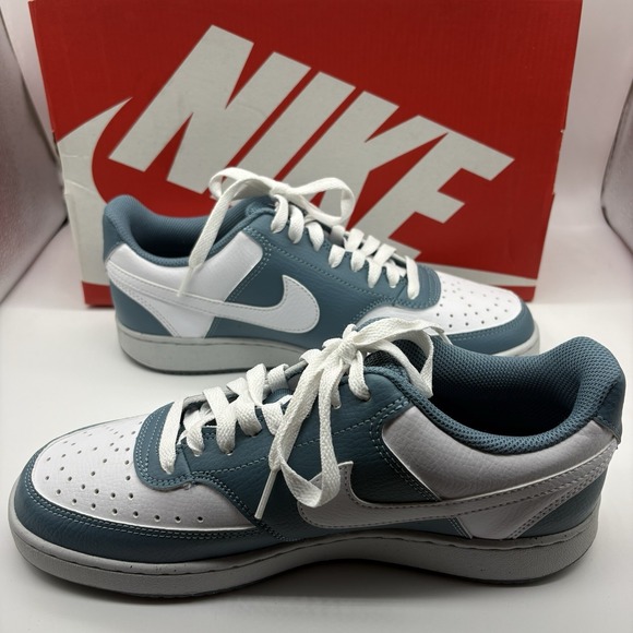 Nike Court Vision Lo NN Low Top White Smokey Blue DH3158-112 Womens Size 9.5 - Picture 2 of 8